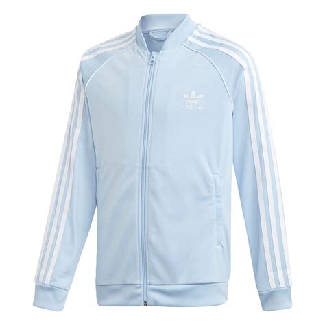 adidas jacke hellblau wit weißen rung|Blaue adidas Jacken online entdecken .